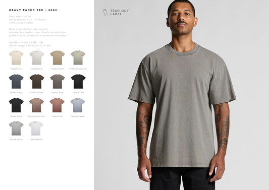 ASCOLOUR Heavy Faded Tee (DOZEN)